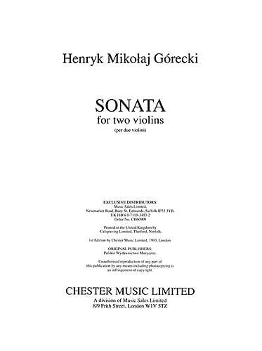 Sonata For Two Violins Op.10